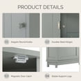 thumbnail image 4 of Lumioca Corner Cabinet for Bathroom, 31.4"H Triangle Storage Cabinet with Adjustable Shelves, Bathroom or Pantry, 4 of 7