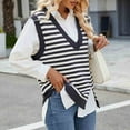 thumbnail image 7 of Mgmyaa Women's Sweater Vests Fashion Casual Style Slim V-Neck Sleeveless Waistcoat Knit Sweater Sweater, 7 of 7