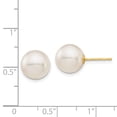 thumbnail image 3 of 14k 9-10mm White Round Saltwater Akoya Cultured Pearl Stud Post Earrings XF683E, 3 of 3