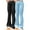 Light Blue, variant on Kaemgyyd 2 Pc Women's Flare Yoga Pants Solid High Waisted Bootcut Running Trousers Casual Bell Bottom Workout Leggings