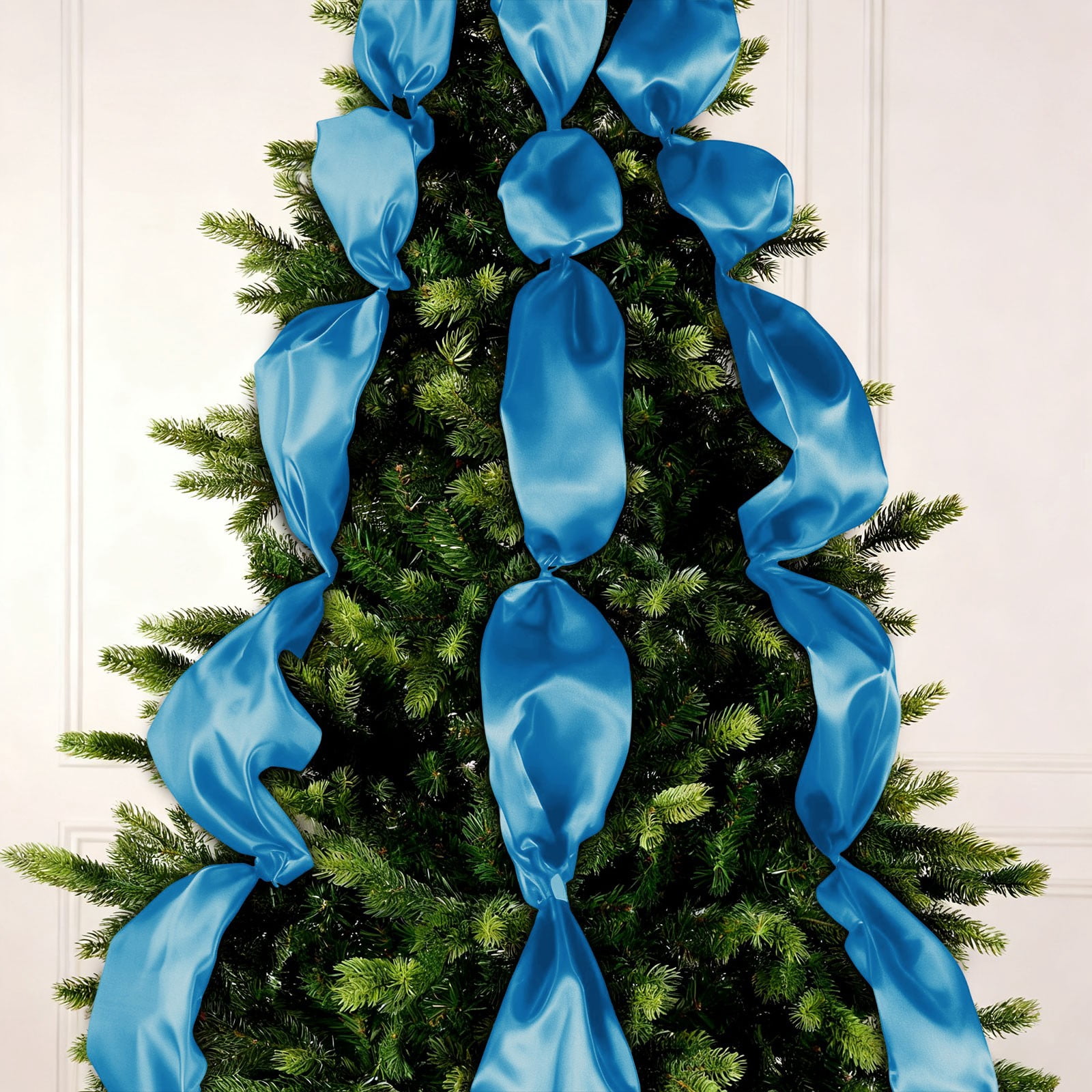 2 inch Wide Satin Ribbon Perfect for Wedding,Handmade Bows and Gift Wrapping,66FT Solid Color Satin Ribbons, Single Faced Fabric Craft Ribbons Gift Wrapping Decorative Ribbons,Blue,20m*5cm