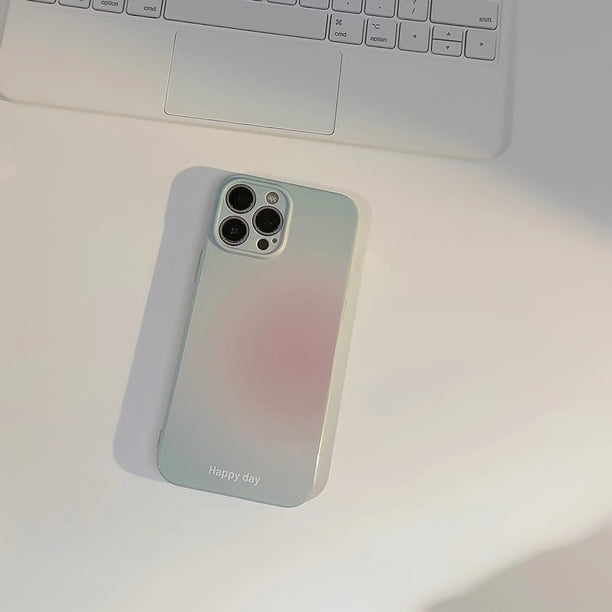 Aperture Halo Funda De Teléfono Sólida Teñida Para iPhone 11 13 12 14 Pro Max 14 Plus Fundas Para 14 13 Silicona Protección De Lente De Cámara A Prueba De Golpes Shell