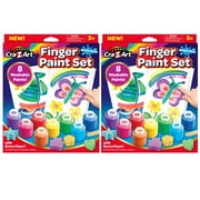 Cra-Z-Art Washable Finger Paints Set, 8 Colors Per Set, 2 Sets
