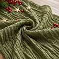 thumbnail image 5 of Christmas Table Runner, Gauze Table Runner, Bohemian Crinkled Gauze Table Runner, Holiday Table Decor for Xmas Party Dining Table Decoration, 5 of 6