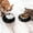 Black marble color, variant on Pet Silicone Food Mat, Set of 2 Nonslip Waterproof Feeding Bowl Mat with Raised Edges for Food and Water Prevent Spills, Round Eating Tray for Dog Cat Puppy Kitten, 6'' x 6''