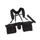 thumbnail image 5 of Cinturón de herramientas con tirantes, bolsa multiusos, transpirable, organizador de cinturón de trabajo, riñonera para carpintero, mujeres y hombres. Negro Rojo, 5 of 8