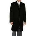 thumbnail image 1 of Black Slim Overcoat That Offers A Sleek, Modern Style Mens Dress Carcoat Car Coat, 1 of 1