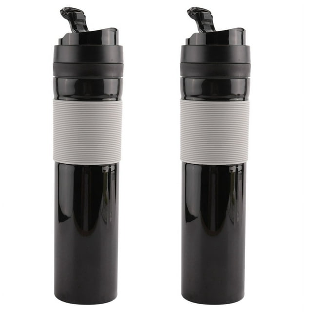 2X Coffee Maker French Press Travel Coffee Mug Portable Tea and Coffee Maker Bottle, Hot and Cold Coffee Brewer