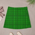 thumbnail image 3 of Green Black Plaid Skirt Ladies St Paddys Day Vintage Mini Skirts High-waisted Graphic Kore, 3 of 7