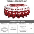 thumbnail image 5 of Valentine Tablecloth 60 Inch Round Valentine''s Day Red Rose Heart Buffalo Plaid Tablecloths Washable Tablecloth for Party Holiday Kitchen Dining Room Indoor Outdoor Decoration, 5 of 5