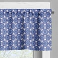 thumbnail image 3 of Ambesonne Blue Window Valance, Indigo Floral Geometric, 54" X 18", Dark Blue Sky Blue, 3 of 5