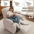 thumbnail image 5 of Homall Power Lift Recliner Chair with Massage for Living Room Recliner Chair for Elderly with Infinite Position Side Pocket and Saucer,Linen Beige, 5 of 7
