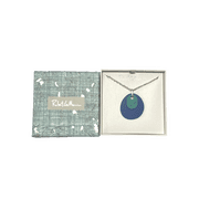 Robert Lee Morris Necklace Soho Patina Layered Disc Pendant in Blue Green RLM