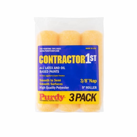 Purdy Contractor 1st Multi-Packs, 9 in. x 3/8 in., 3 count