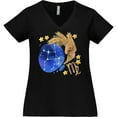 thumbnail image 3 of Inktastic Virgo Constellation Zodiac Sign Illustration Women's Plus Size V-Neck T-Shirt, 3 of 5