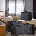 thumbnail image 1 of Organizador impermeable de telas para bolsa de almacenamiento extra grande 70x50x30cm Caja de equipaje resistente | Doble cremallera, plegable y con asas reforzadas | Ropa, ropa de cama, 1 of 6