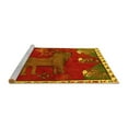 thumbnail image 2 of Ahgly Company Machine Washable Indoor Rectangle Animal Yellow Traditional Area Rugs, 8' x 10', 2 of 4
