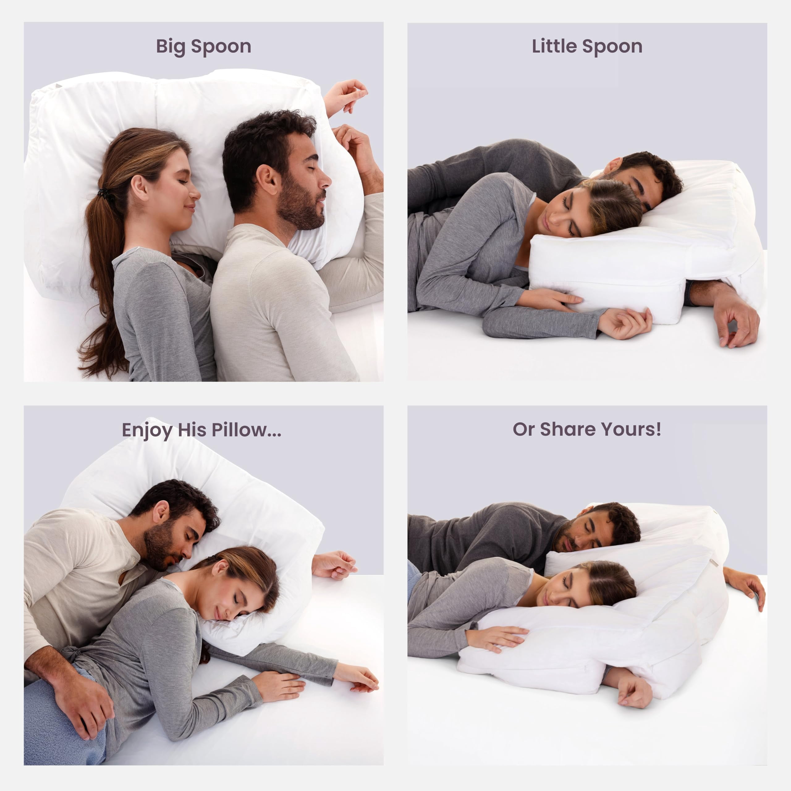Adjustable Side Sleeper Pillow with Arm Tunnels for Shoulder Pain, Rotator Cuff Support, Arm & Shoulder Relief - Pressure-Free Sleep Pillow for Adults - Charcoal Shredded Memory Foam