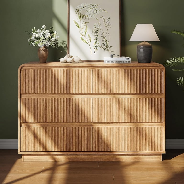48 inch wide modern dresser 5 Drawer Dresser for Bedroom, 48 in Tall Modern Chest of Drawers with Deep Drawe