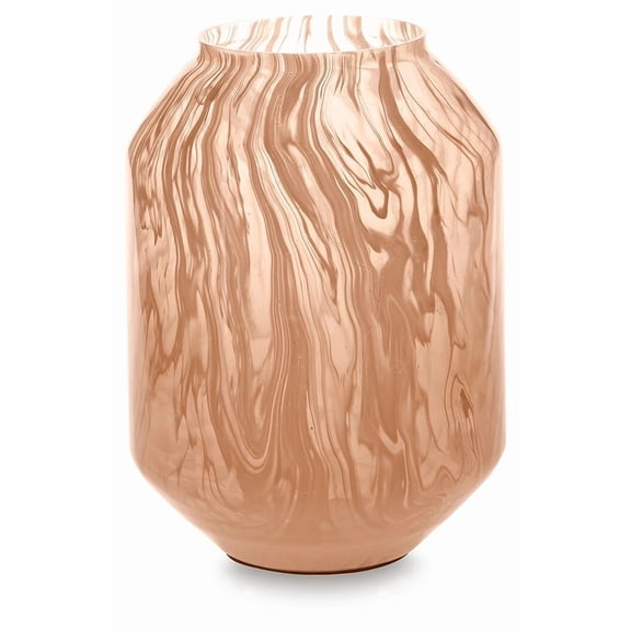 Signature Design by Ashley Dushby 9.5" Glass Vase, Blush Pink Finish Decor