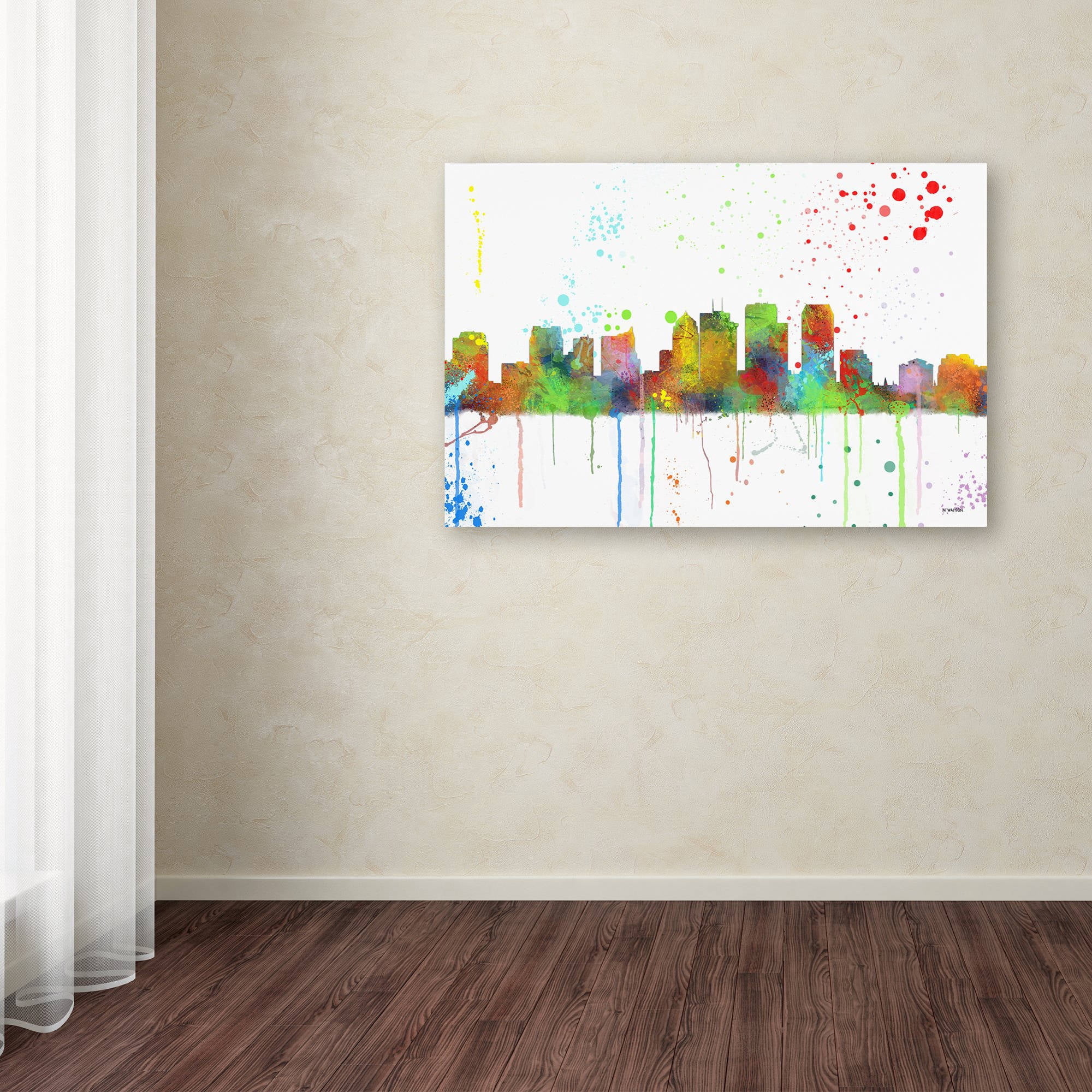 Trademark Fine Art "Tampa Florida Skyline Mclr-1" Canvas Art by Marlene Watson