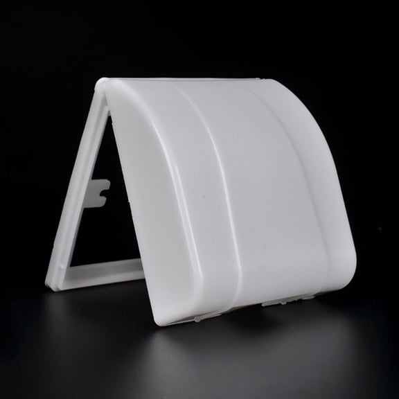 86 Type Power Outlet Supplies Splash-Proof Box Plastic Self-Adhesive Switch Protective Cover Protection Socket Electric Plug Cover Socket Waterproof Box WHITE