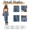 thumbnail image 5 of Cuteduck Women's Pants Spring Summer Fall NA NA Drawstring Wide Leg Lounge Bohemian Casual Trousers S-XL, 5 of 9