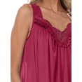 thumbnail image 6 of EZI Nightgowns for Women - Soft & Breathable Satin Night Gowns for Adult Women - Medium to Plus Size Womens Sleep Shirts - Long Mid-Length Nightgown, 6 of 9