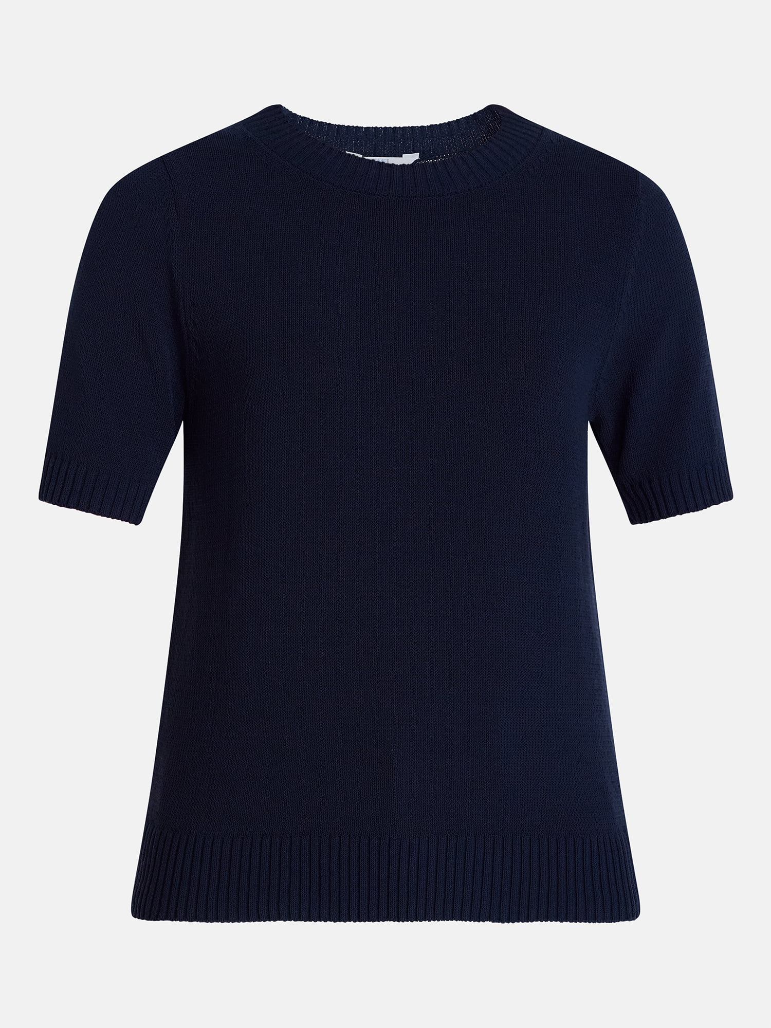 Time and Tru Women's Crewneck Sweater with Short Sleeves, Lightweight, Sizes XS-XXXL