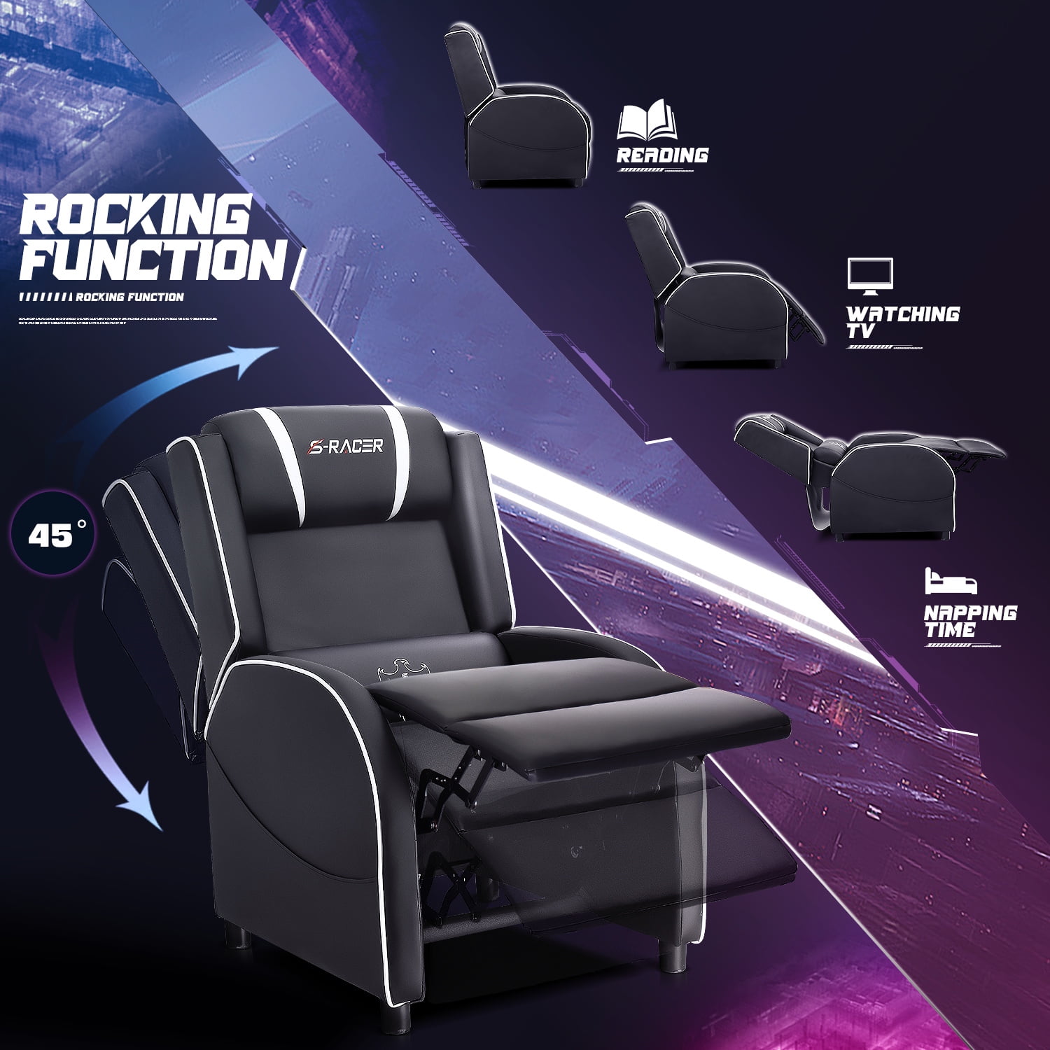 homall gaming recliner chair