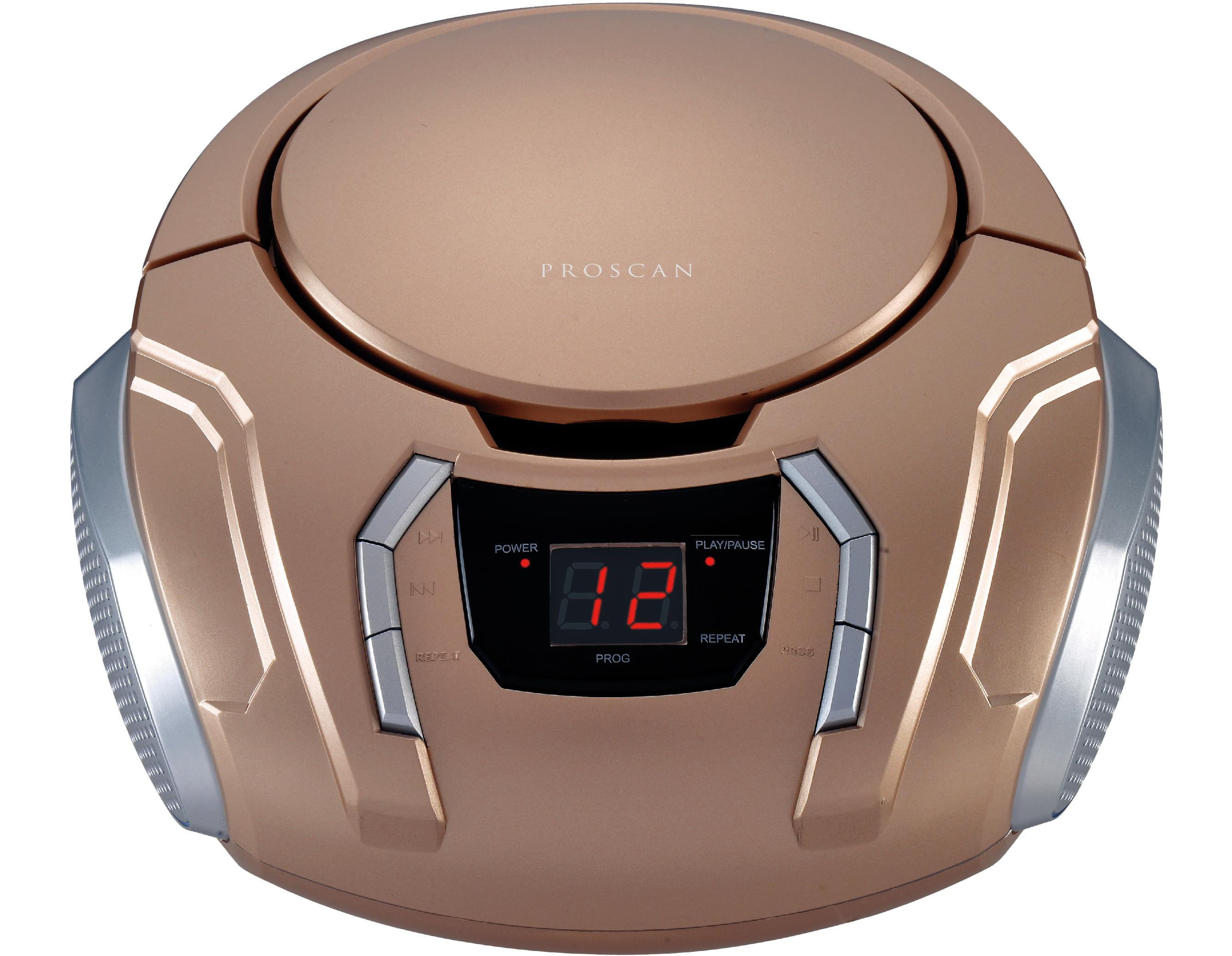 GPX Portable CD Player Boombox with AM/FM Stereo Radio, Battery