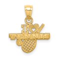 thumbnail image 1 of 14k Yellow Gold Solid I HEART TENNIS Pendant, 1 of 4