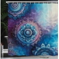 thumbnail image 3 of Ambesonne Purple Shower Curtain, Mystic Watercolor Mandala, 69"Wx84"L, Deep Sky Blue Violet, 3 of 4
