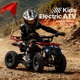 thumbnail image 3 of 36V Electric 500W Motor 4‑Wheeler with Front & Rear Suspension, IVFJFV Electric 4‑wheel Off‑Road Deep‑Tread Tires & Safety Warning Flag & Bright LED Headlights,Green, 3 of 9