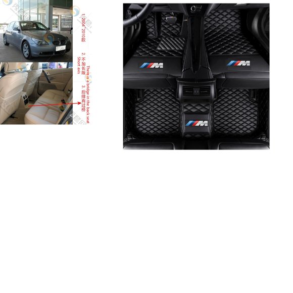 BMW 5series Short axis2004~2010 There is a bridge Waterproof Leather Car Floor Mats Car Carpet
