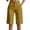 Yellow, variant on Women Bermuda Shorts Solid High Waisted Straight Leg Shorts with a Button Closure Casual Business Shorts Formal Suit Pants with Pockets