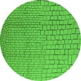 thumbnail image 1 of Ahgly Company Indoor Round Solid Green Modern Area Rugs, 6' Round, 1 of 4