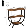 3 Tier Console Table with Storage 30" Height Entryway Table with Open ...