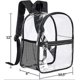 thumbnail image 4 of Mini mochila transparente aprobada por el estadio, mochila transparente impermeable para trabajo y eventos deportivos (negro), 4 of 5