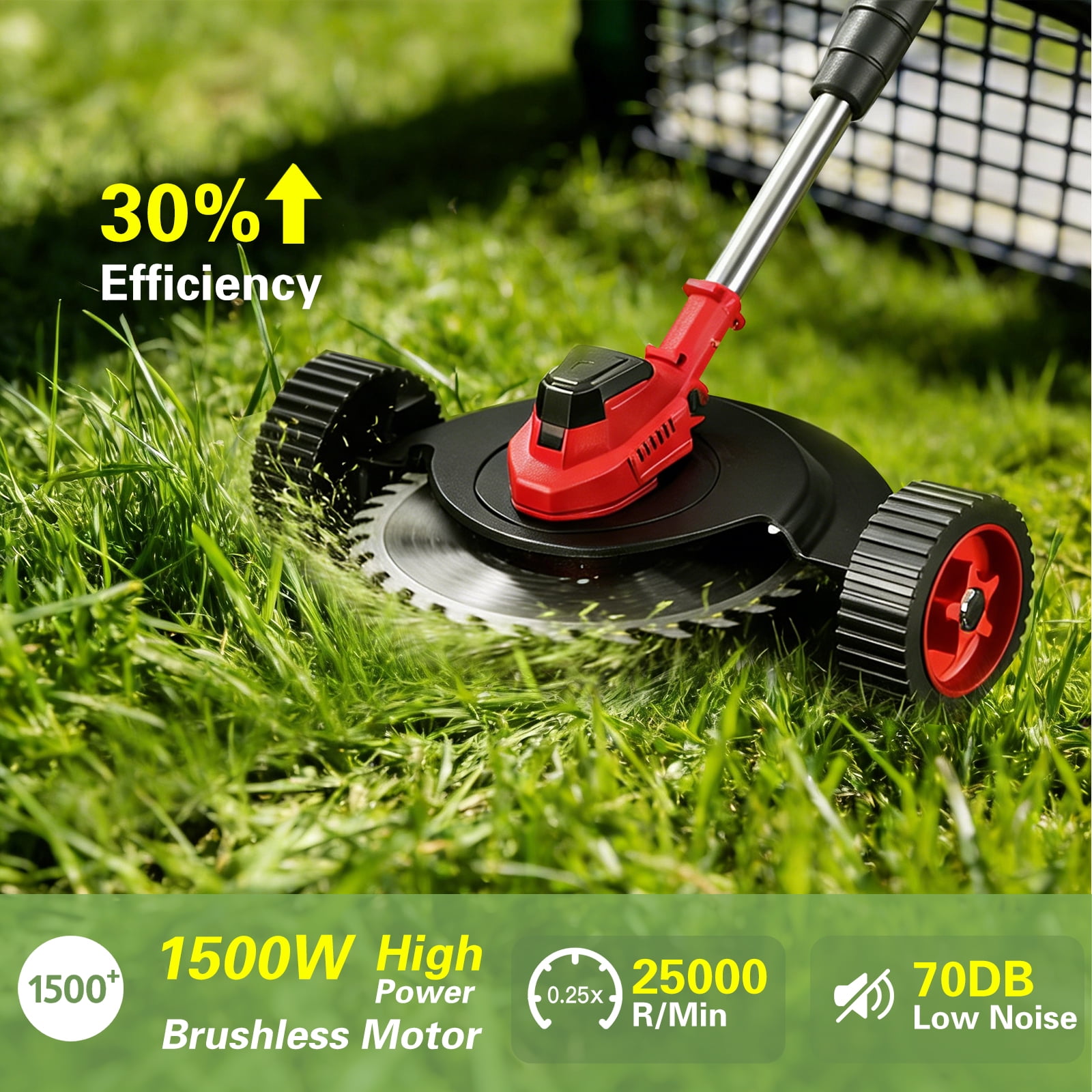 9 inch 21V Cordless  Electric Weed Eater, Battery Powered Weed Wacker & Lightweight Grass Trimmer with 4.0Ah Battery and Charger for Trimming and Edging