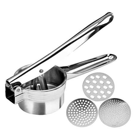 

Potato Ricer Stainless Steel | Potato Ricer with 3 Interchangeable Discs | Mash Potato Masher Stainless Steel Sweet Potato Masher Kitchen Tool