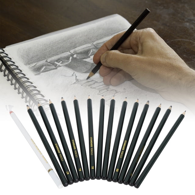 Sketch Pencil Set, Graphite Pencils Art Pencils 15 Pcs Erasable Pencils For Painting Lovers For Drawing For Art Students For Doodling