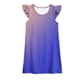 thumbnail image 2 of gljltg Toddler Girls Solid Dress with Smocking Girls Casual Round Neck Sleeveless Dress, 2 of 4