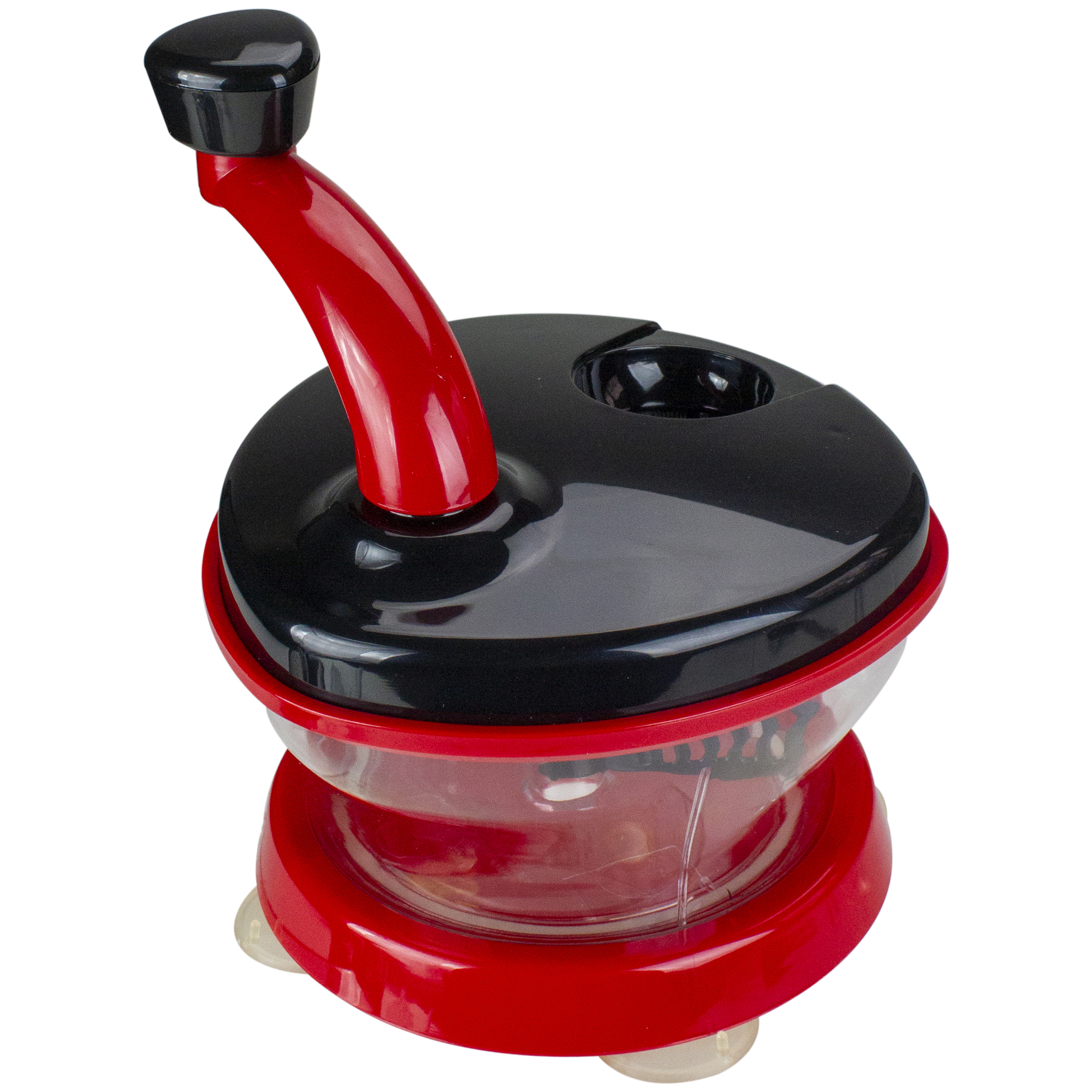 Red and Black Hand Crank Multi Chopper Assorted Kitchen Utensils