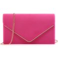 thumbnail image 1 of Bolso de mano de noche Dasein Velvet con correa de cadena rosa, 1 of 6