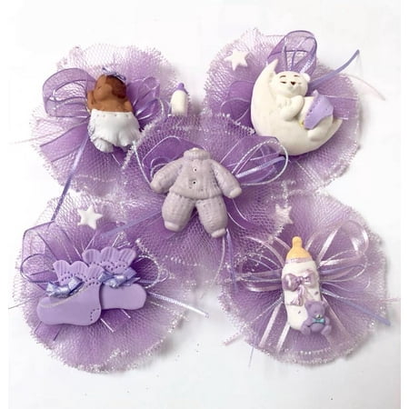 12 Ethnic Baby Shower Lavender Chest Favor Capias Corsages