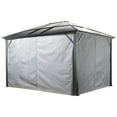 thumbnail image 1 of Sojag Meridien 10 x 12 x 7 ft Grey Curtains for Gazebo, Spun, 1 of 5