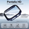 thumbnail image 4 of Yanonmyfd 3 Piezas Funda de Cristal Templado para Apple Watch 40mm iWatch SE Series 6/5/4, Cara de PC Duro Cubierta de Protección General Protector de Pantalla para iwatch 40mm, Negro/Azul/Plata, 4 of 18