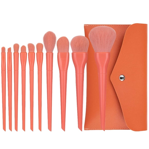 Brochas de maquillaje de belleza Qarigey 10 piezas con mango largo