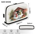 thumbnail image 3 of Standing Pencil Case with Base Large Capacity Stationery Pouch Pen Bag with Zipper for Women Men Watercolor Clipart Snowmen, 3 of 7
